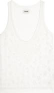 Zadig & Voltaire Jossy Bandana Pointelle Cotton Sweater Tank