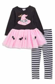 BLUEBERRY Kids' Long Sleeve Tutu Dress & Leggings Set