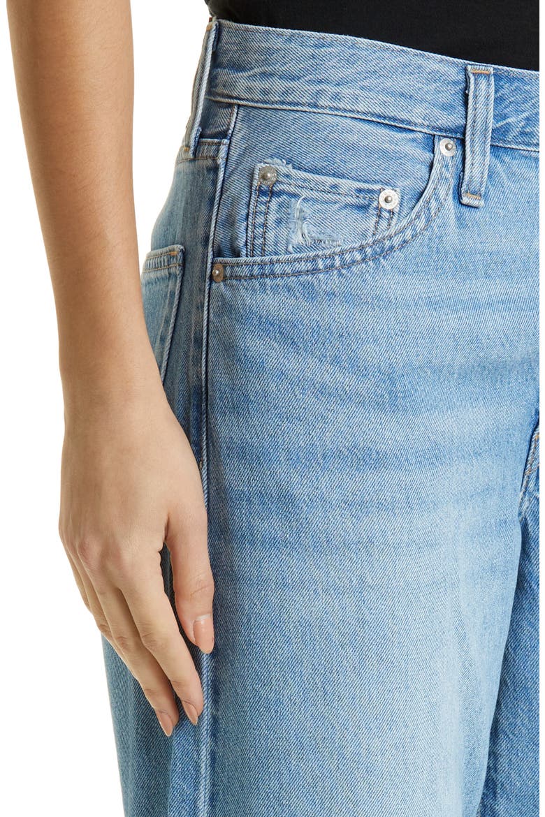 Women's Ripped Baggy Dad Jeans, Alternate, color, IN THE MIDDLE W DAMAGE