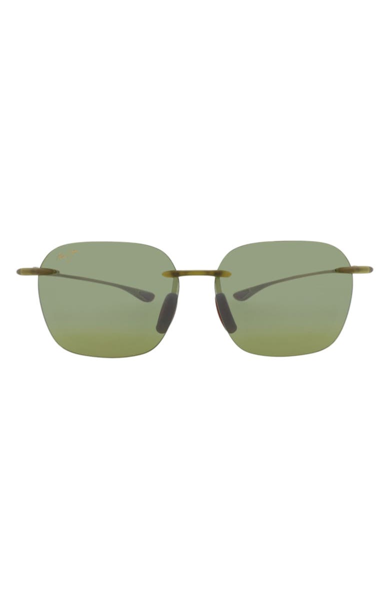 Maui Jim 50mm Polarized Bi-Gradient Square Sunglasses, Main, color, Olive Olive Green