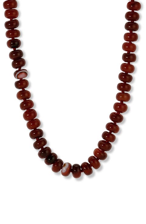 Carnelian Beaded Necklace
