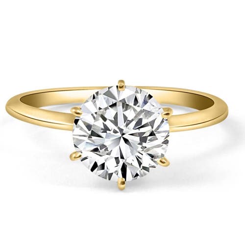 Bliss Diamond Certified 2ct Lab Grown Diamond Solitaire Engagement Ring 14k Gold E/vvs2 In 14k Yellow Gold