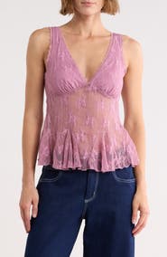 Madden Girl V-Neck Lace Top