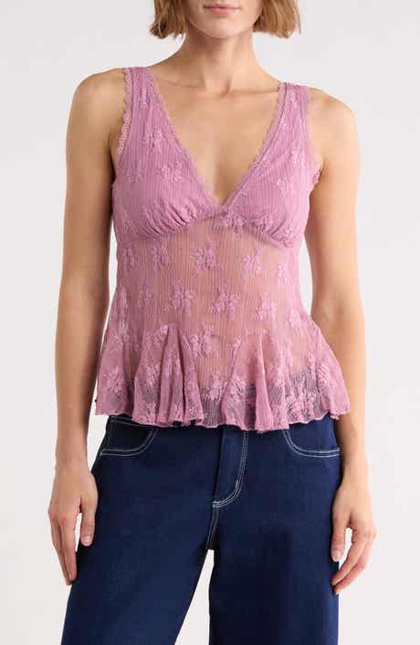 V-Neck Lace Top