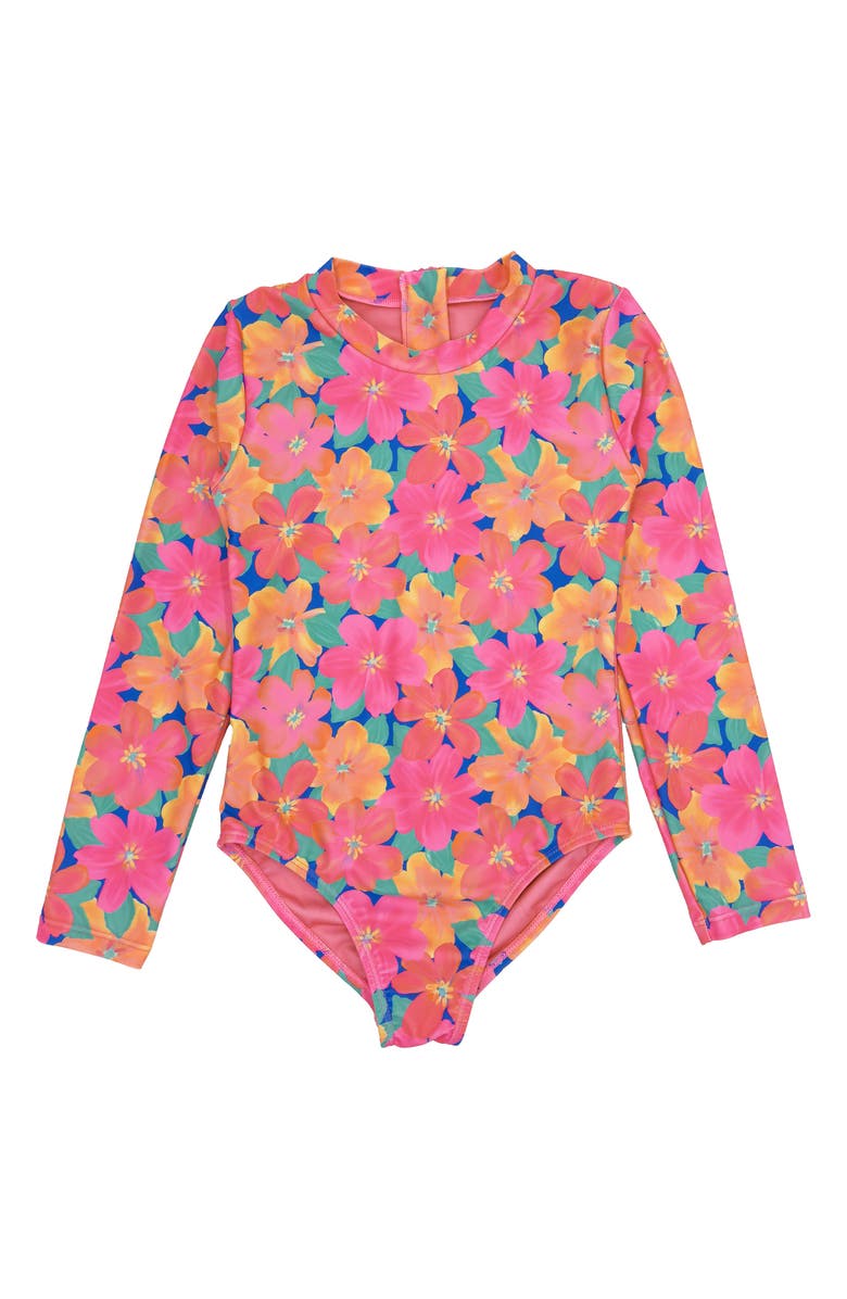 Feather 4 Arrow Kids' Wave Chaser One-Piece Rashguard Swimsuit, Main, color, 