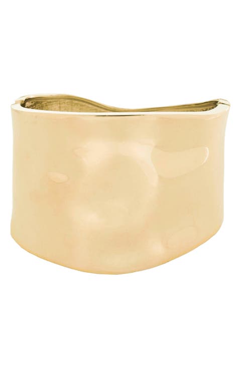 Large Wavy Hinge Cuff Bracelet