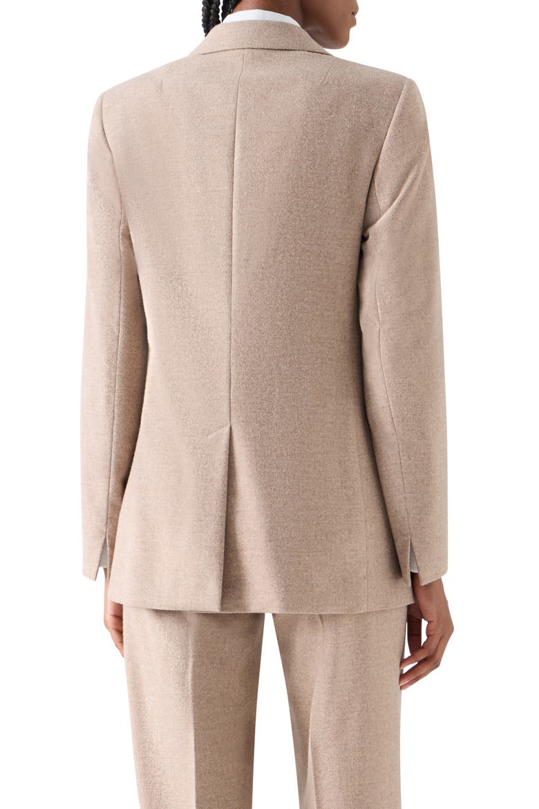 Wool Flannel Boyfriend Blazer, Alternate, color, CAMEL