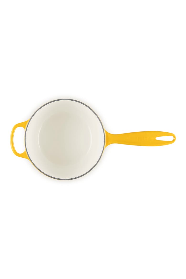 Signature 2.25-Quart Enameled Cast Iron Saucepan, Alternate, color, NECTAR