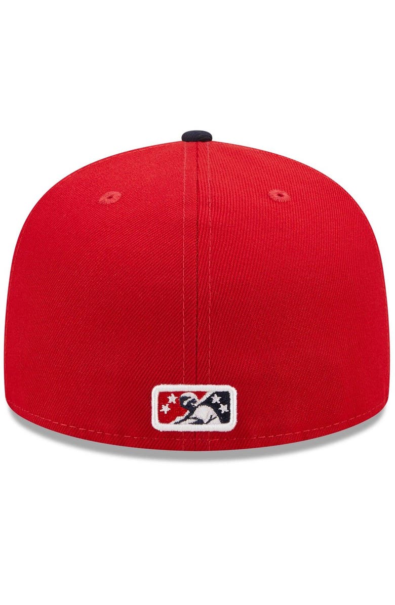 New Era Men's New Era Red/Navy Portland Sea Dogs Marvel x Minor League 59FIFTY Fitted Hat, Alternate, color, Red