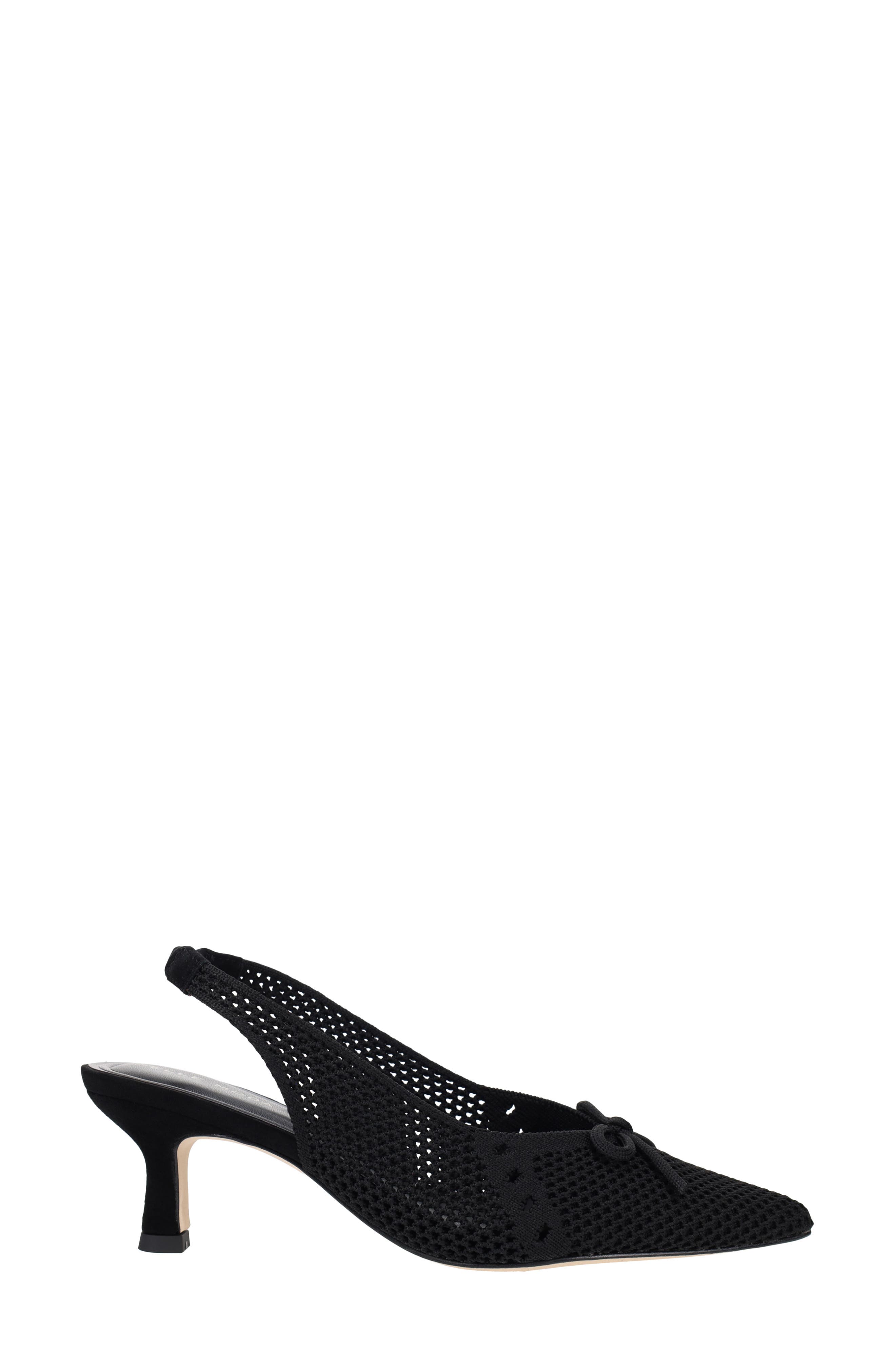 Beliz Slingback Pointed Toe Kitten Heel Pump, Alternate, color, BLACK