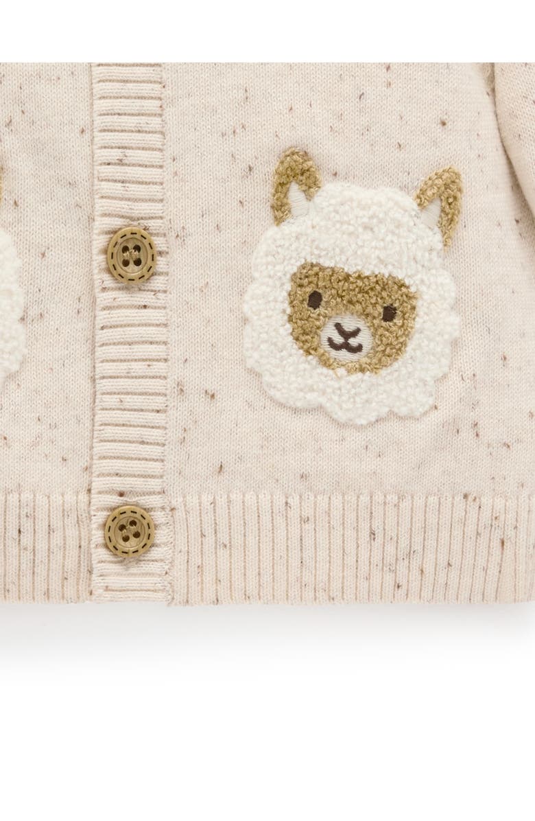 Purebaby Fiesta Friends Knit Cardigan, Alternate, color, Sand Neppy