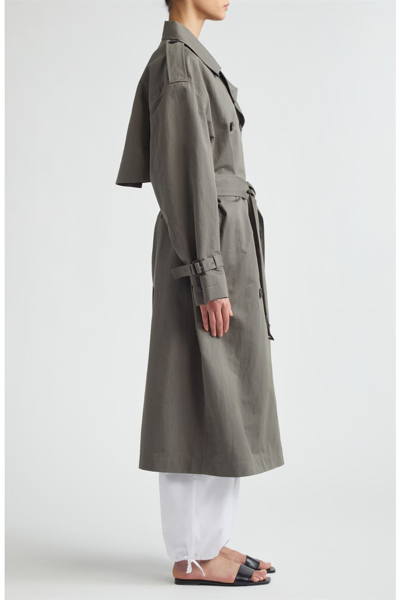 Crisp Organic Cotton & Nylon Trench Coat, Alternate, color, TAUPE