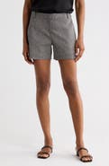 Theory Lynie Mélange Linen Blend Shorts
