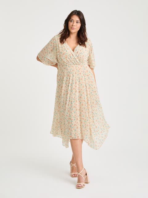 Julie Floral Hanky Hem Dress