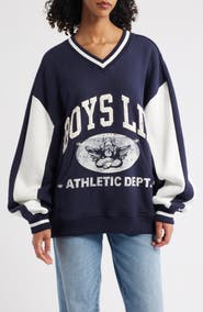 BOYS LIE Hayley Logo Detail Cotton Blend Sweatshirt