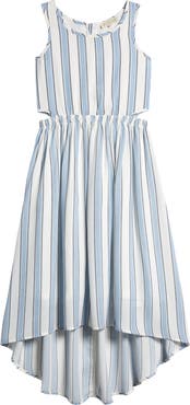 Truly Me Kids' Stripe Sleeveless High-Low Cutout Dress