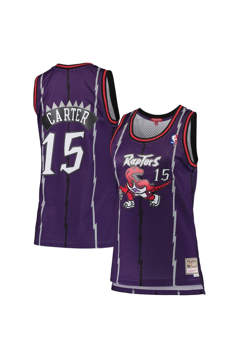 Women's Mitchell & Ness Vince Carter Purple Toronto Raptors 1998/99 Hardwood Classics Swingman Jersey, Alternate, color, Purple