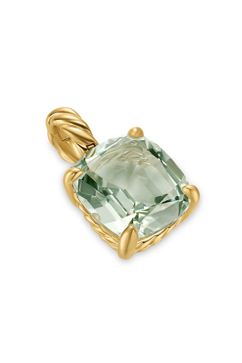 Marbella Pendant in 18K Yellow Gold, Alternate, color, NEW PRASIOLITE