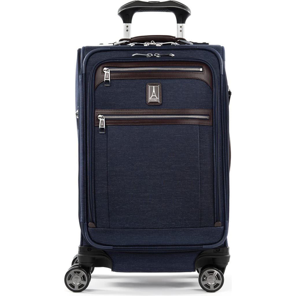 Travelpro Platinum Elite Softside Expandable Carry-on 21-inch Luggage In True Navy Blue