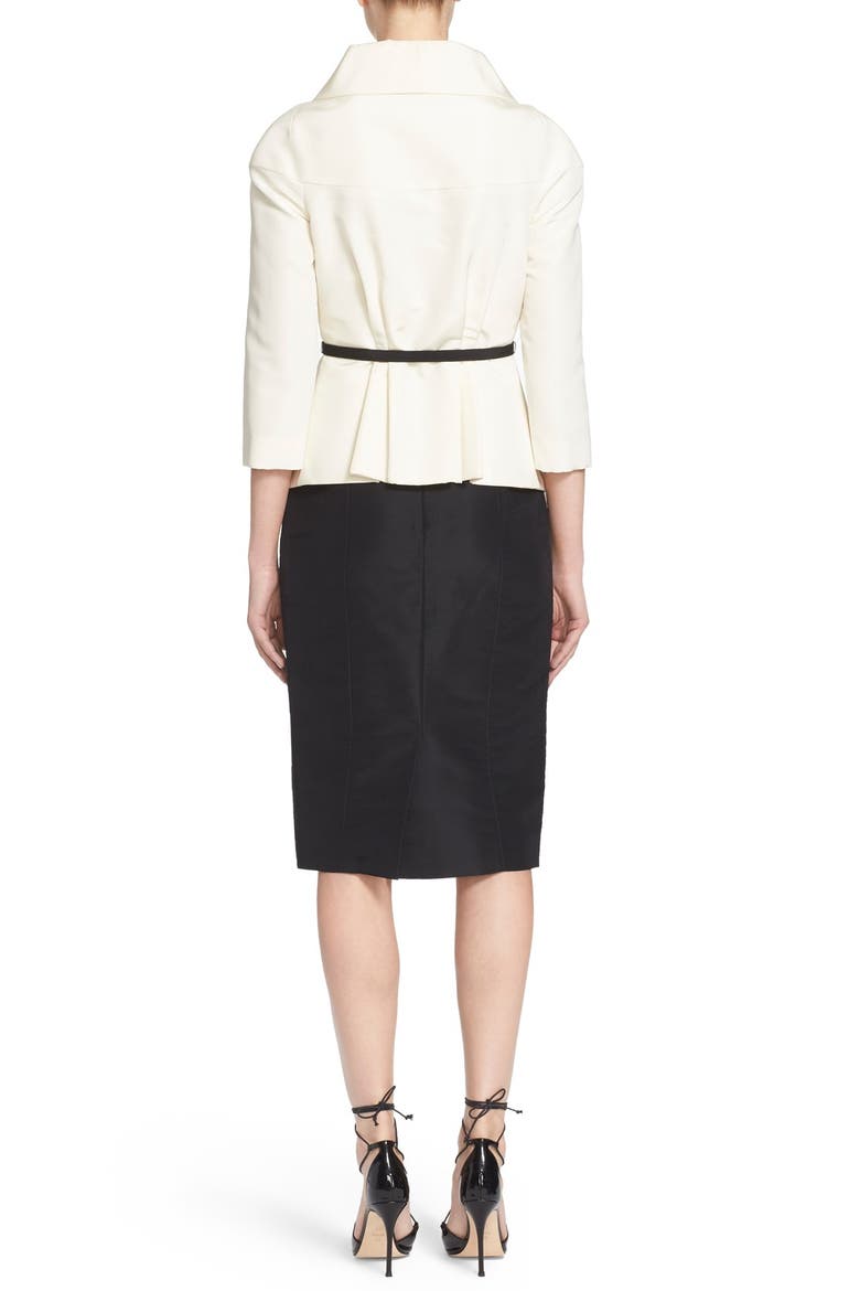 Belted Silk Wrap Blouse, Alternate, color, WHITE