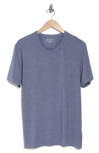 Daniel Buchler Marled Pajama T-shirt In Navy