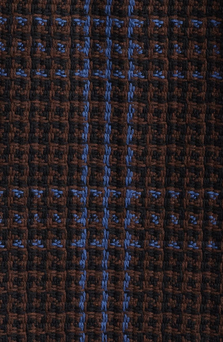 Wax London Whiting Plaid Recycled Cotton Blend Shirt Jacket, Alternate, color, Brown / Blue