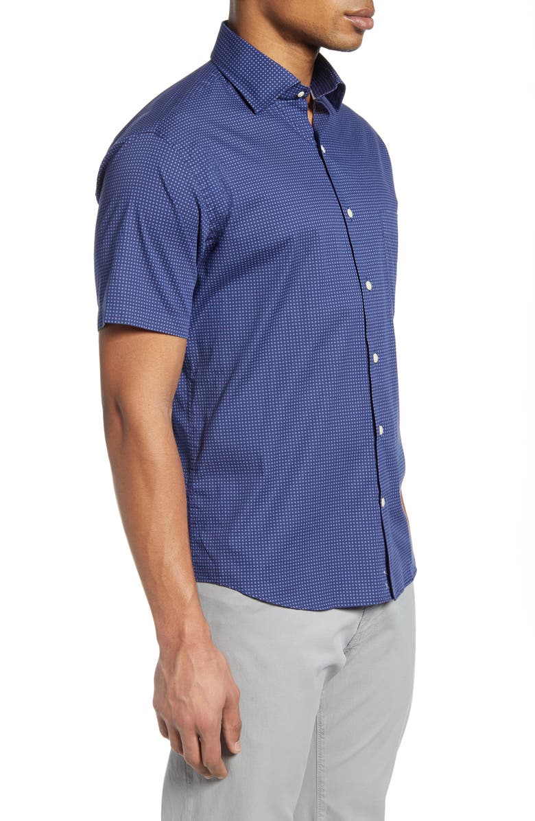 Peter Millar Block Island Short Sleeve Button-Up Shirt, Alternate, color,