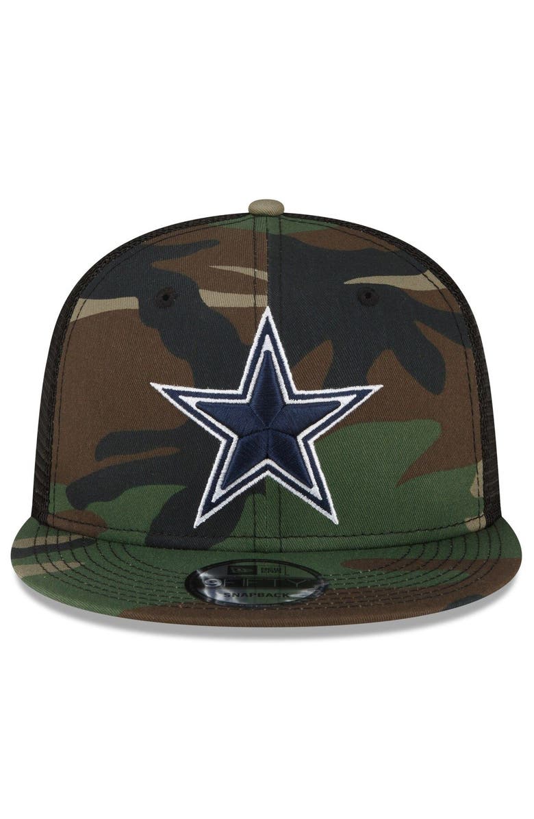 New Era Men's New Era Camo Dallas Cowboys Classic Trucker 9FIFTY Snapback Hat, Alternate, color, 