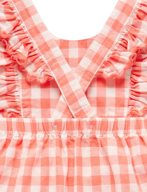 Purebaby Gingham Pinnie Dress In Multi