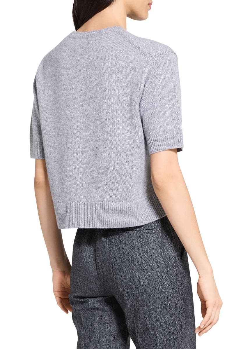 Theory Short Sleeve Cashmere Sweater, Alternate, color, Husky