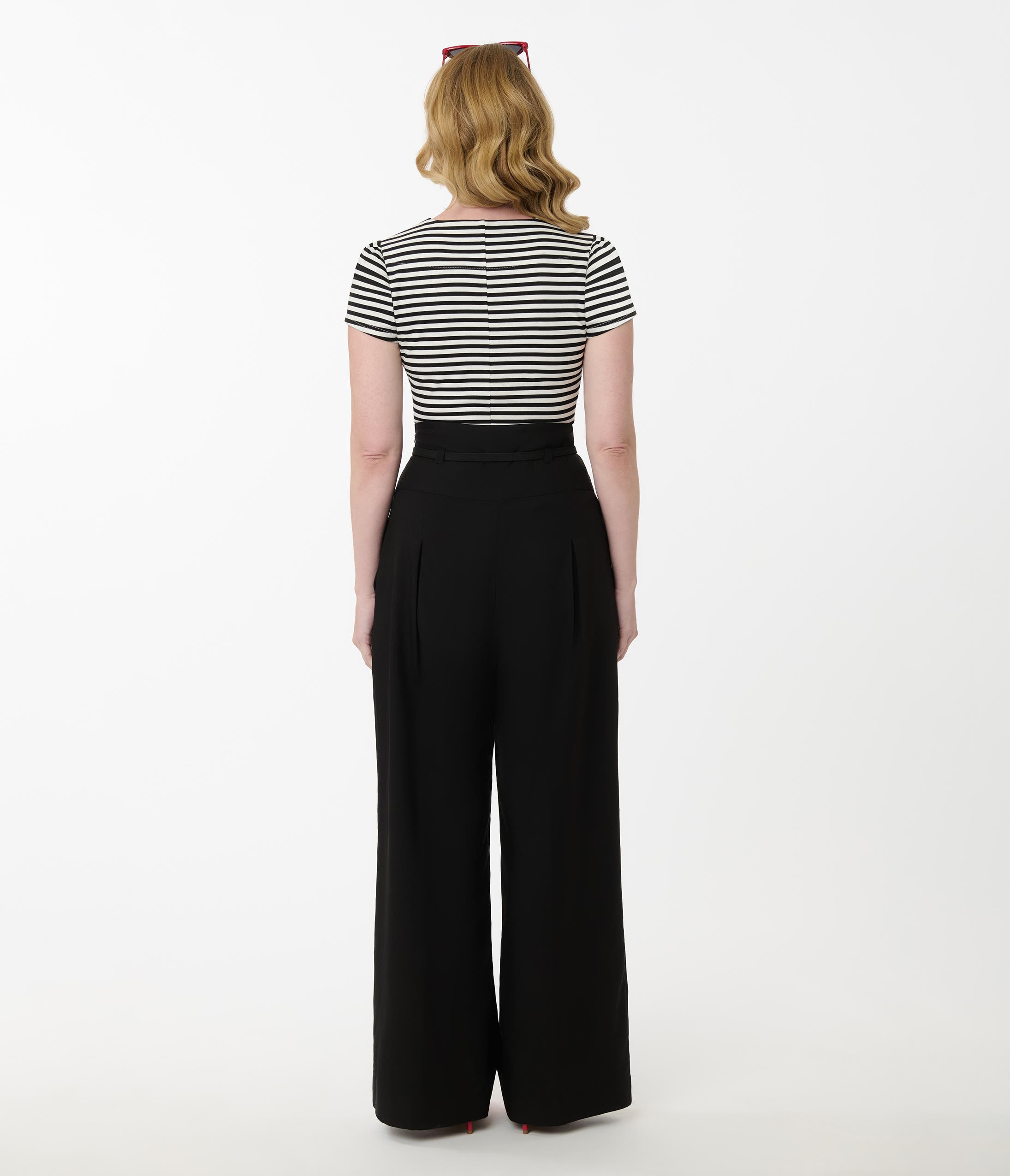 Wide Leg Pleated Pants - image 2