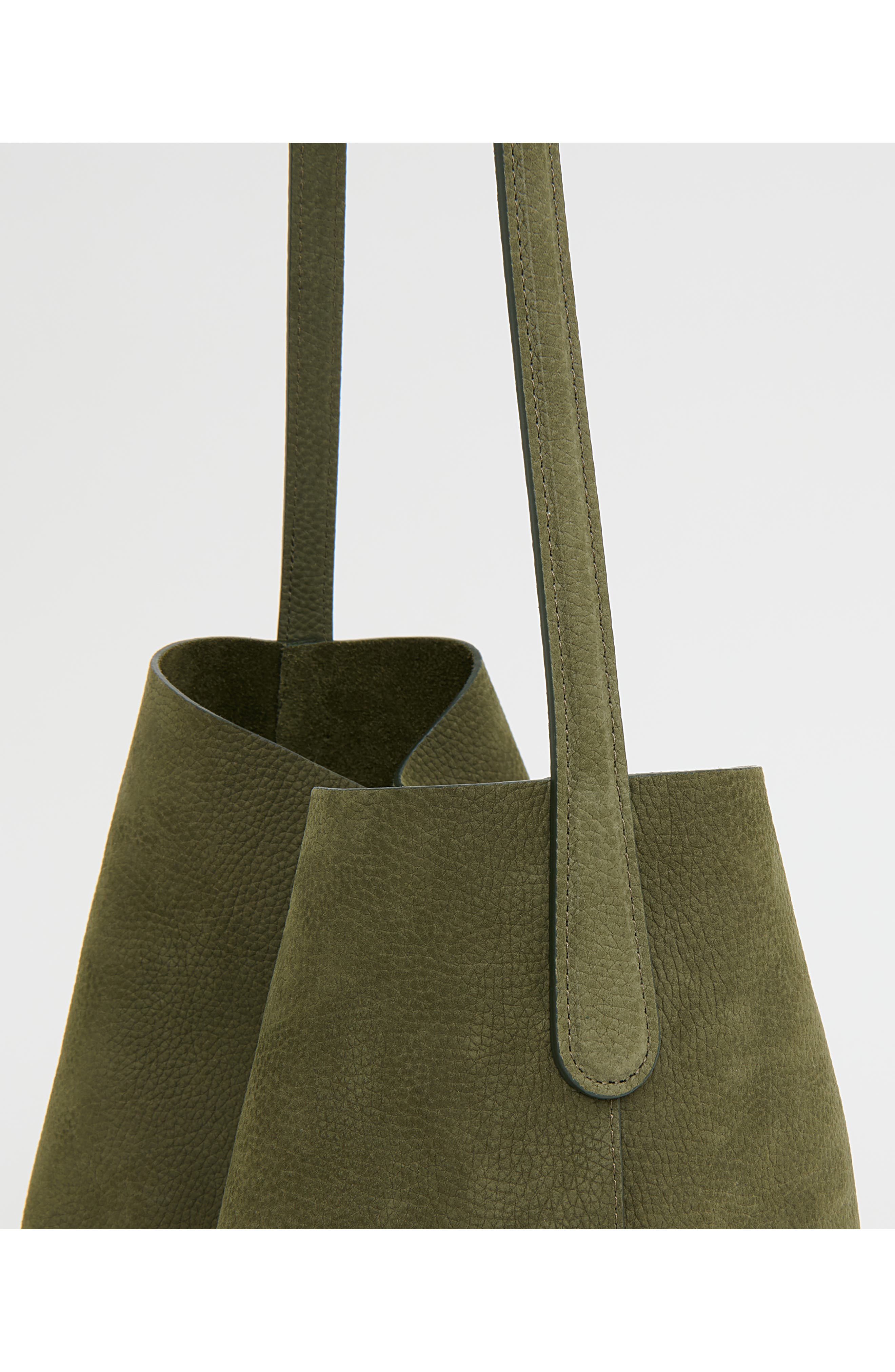 Mansur Gavriel Everyday Cabas Suede Tote, Alternate, color, Algae