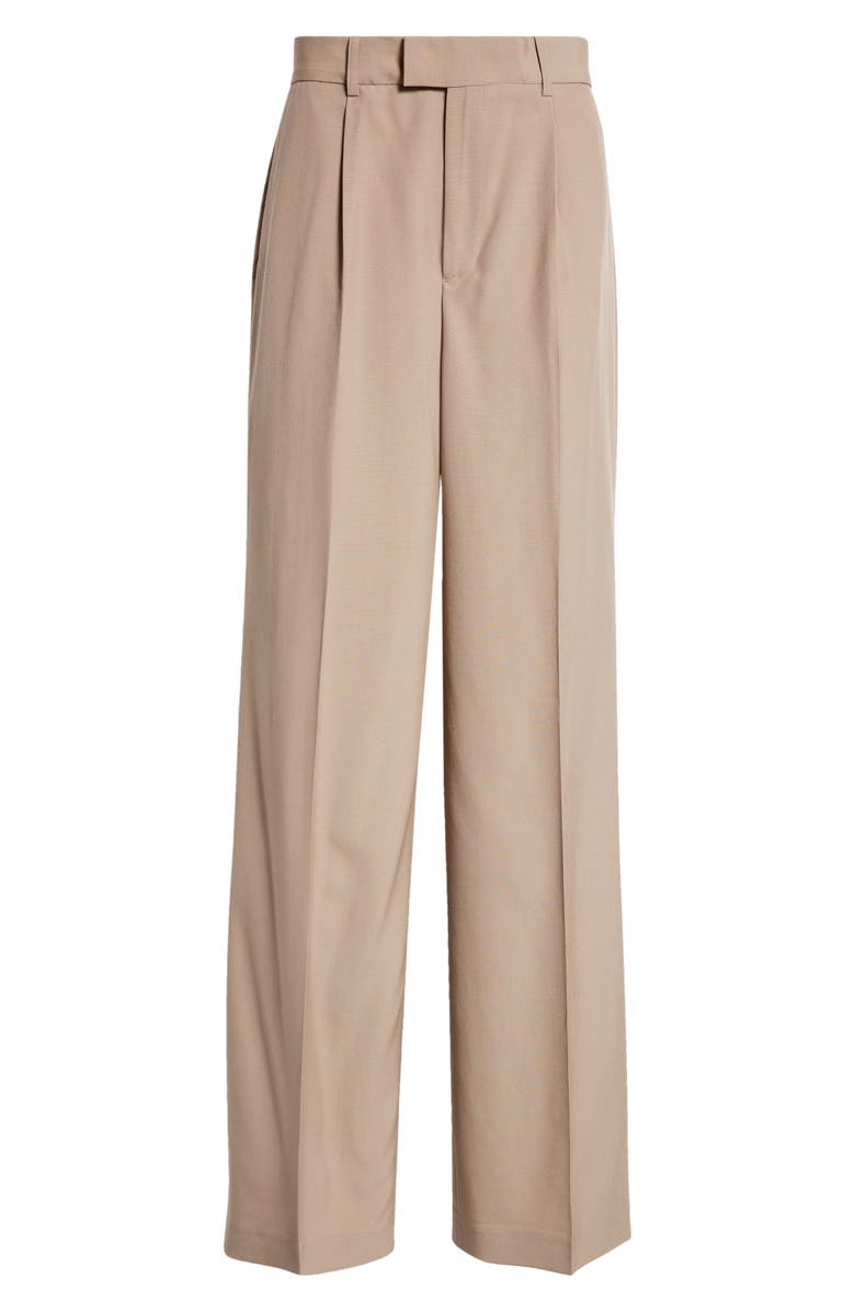 Róhe Relaxed Single Pleat Virgin Wool Pants, Alternate, color, 