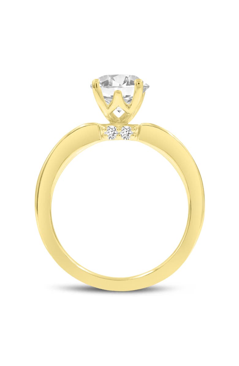 LuvMyJewelry Cassia 14K Yellow Gold Oval Lab Grown Diamond Hidden Halo Engagement Ring - 2.1 Ct, Alternate, color, 14K Yellow Gold