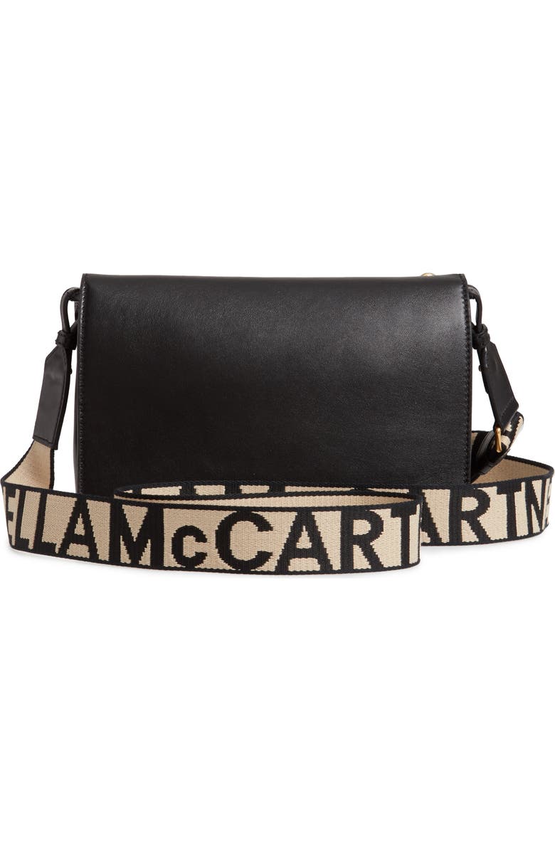 Stella McCartney Logo Strap Faux Leather Crossbody Bag, Alternate, color,