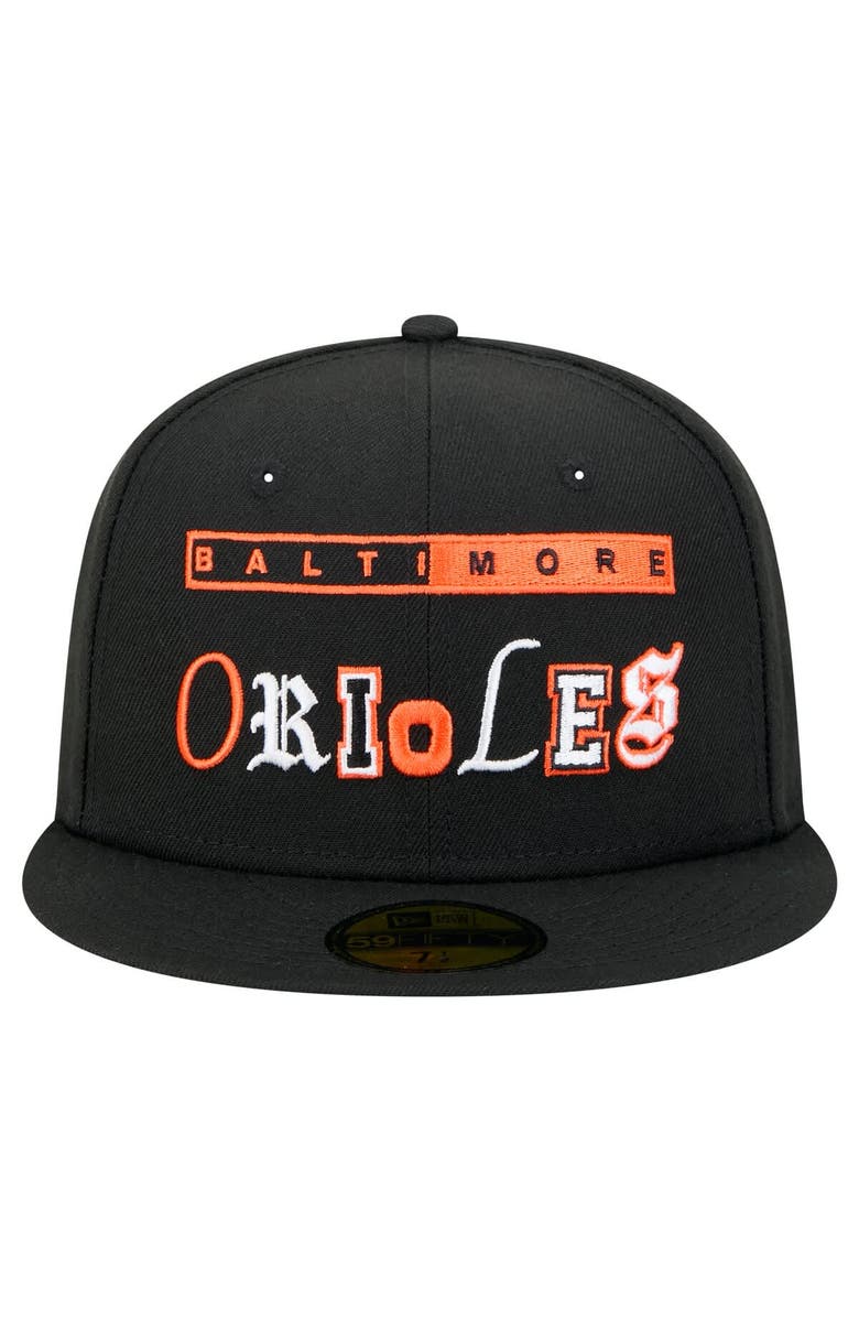 New Era Men's New Era Black Baltimore Orioles Ransom 59FIFTY Fitted Hat, Alternate, color, Black