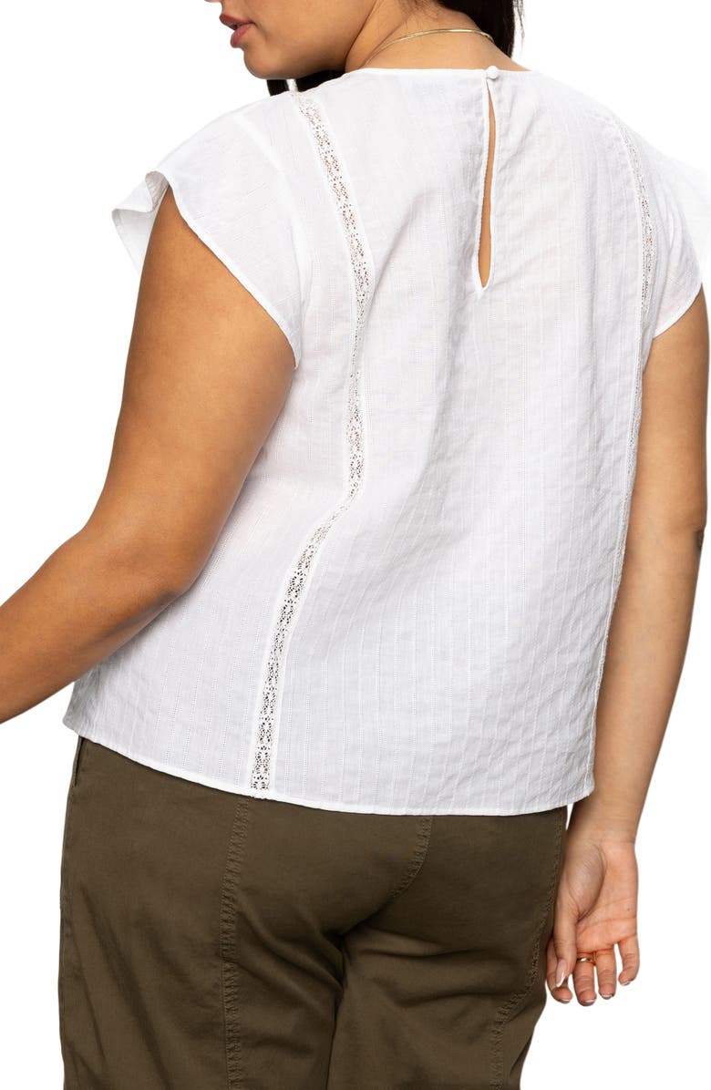 Sanctuary Ruffle Sleeve Top, Alternate, color, White