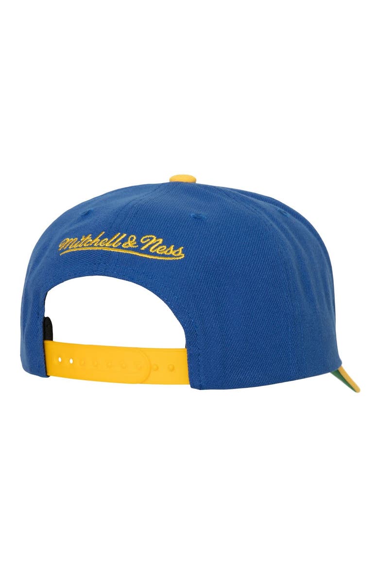 Men's Mitchell & Ness Royal/Gold Golden State Warriors Soul XL Logo Pro Crown Snapback Hat, Alternate, color, Royal
