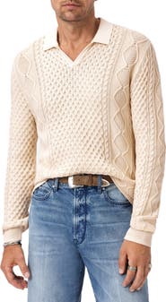 John Varvatos Haynes Organic Cotton Johnny Collar Sweater