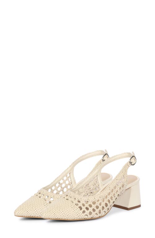 Saint G Calli Woven Slingback Pump In Ivory