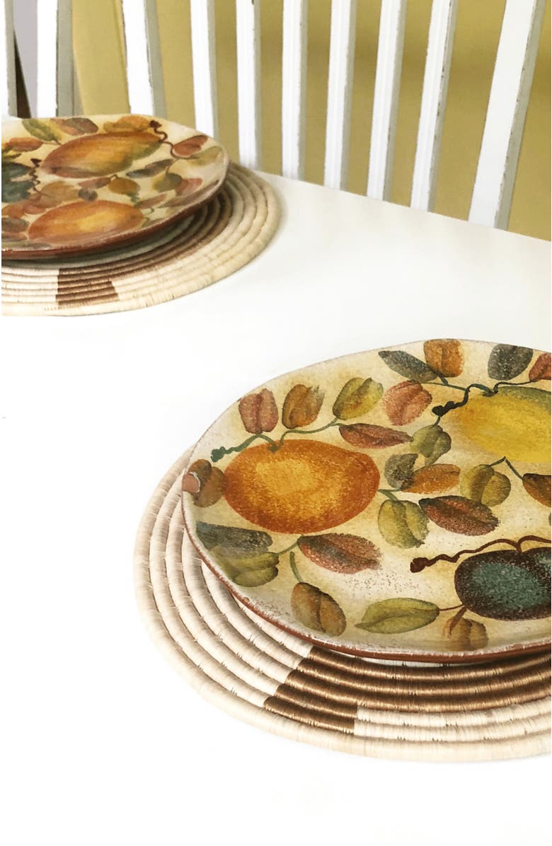 indego africa Gold Geo Placemat, Alternate, color, Gold And Natural