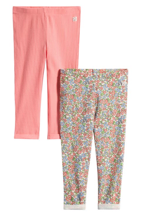 2-Pack Assorted Stretch Organic Cotton Rib Leggings (Baby)