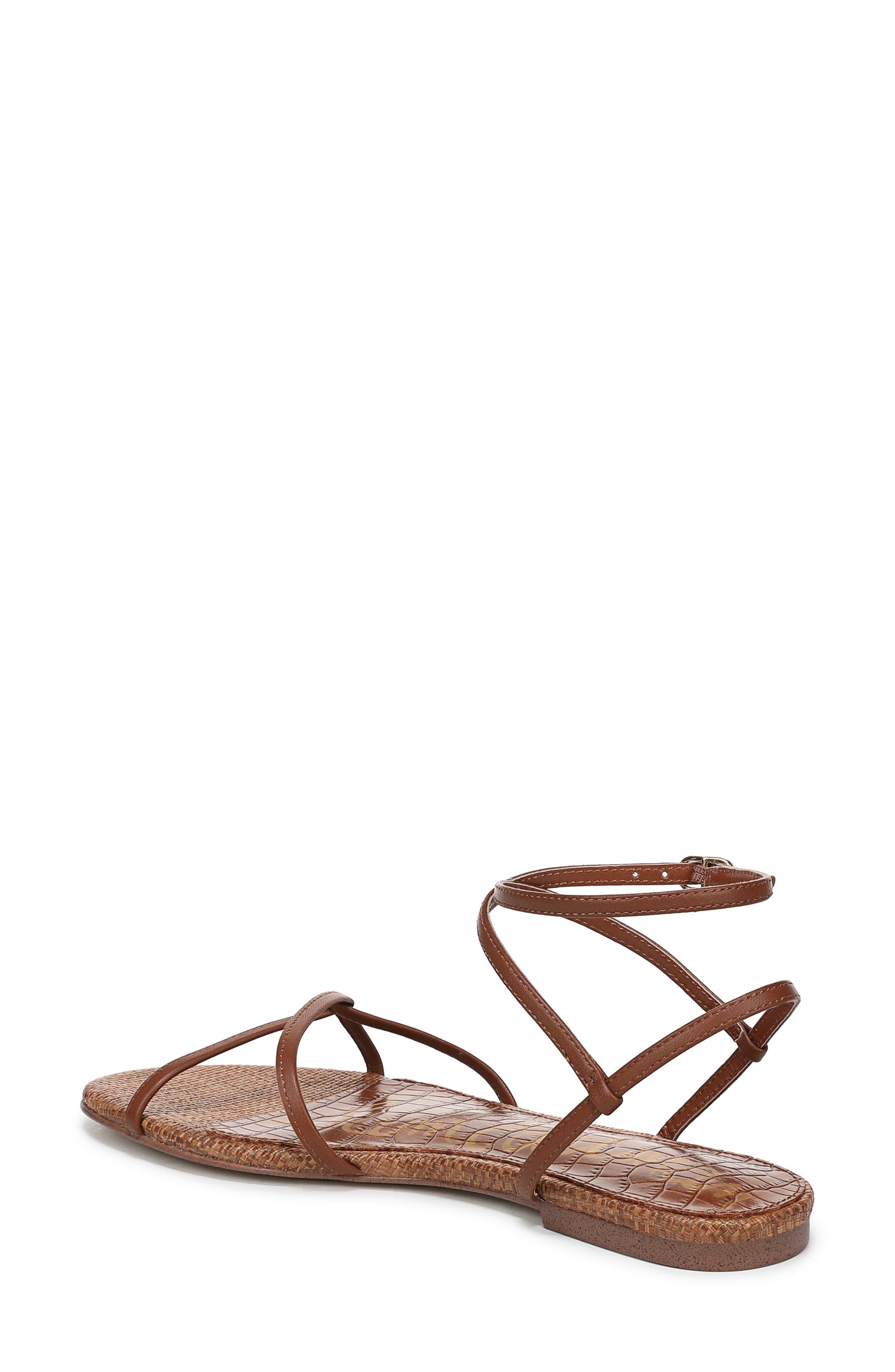Ellina Ankle Strap Sandal, Alternate, color, RICH COGNAC