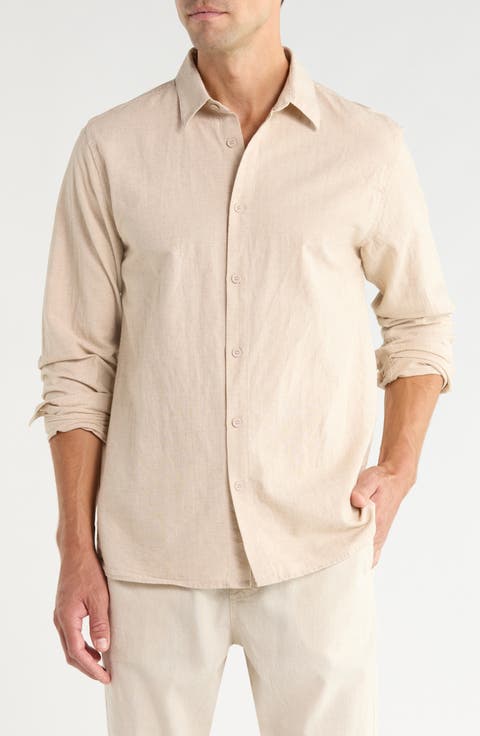 Classic Linen & Cotton Button-Up Shirt