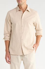 Rhythm Classic Linen & Cotton Button-Up Shirt