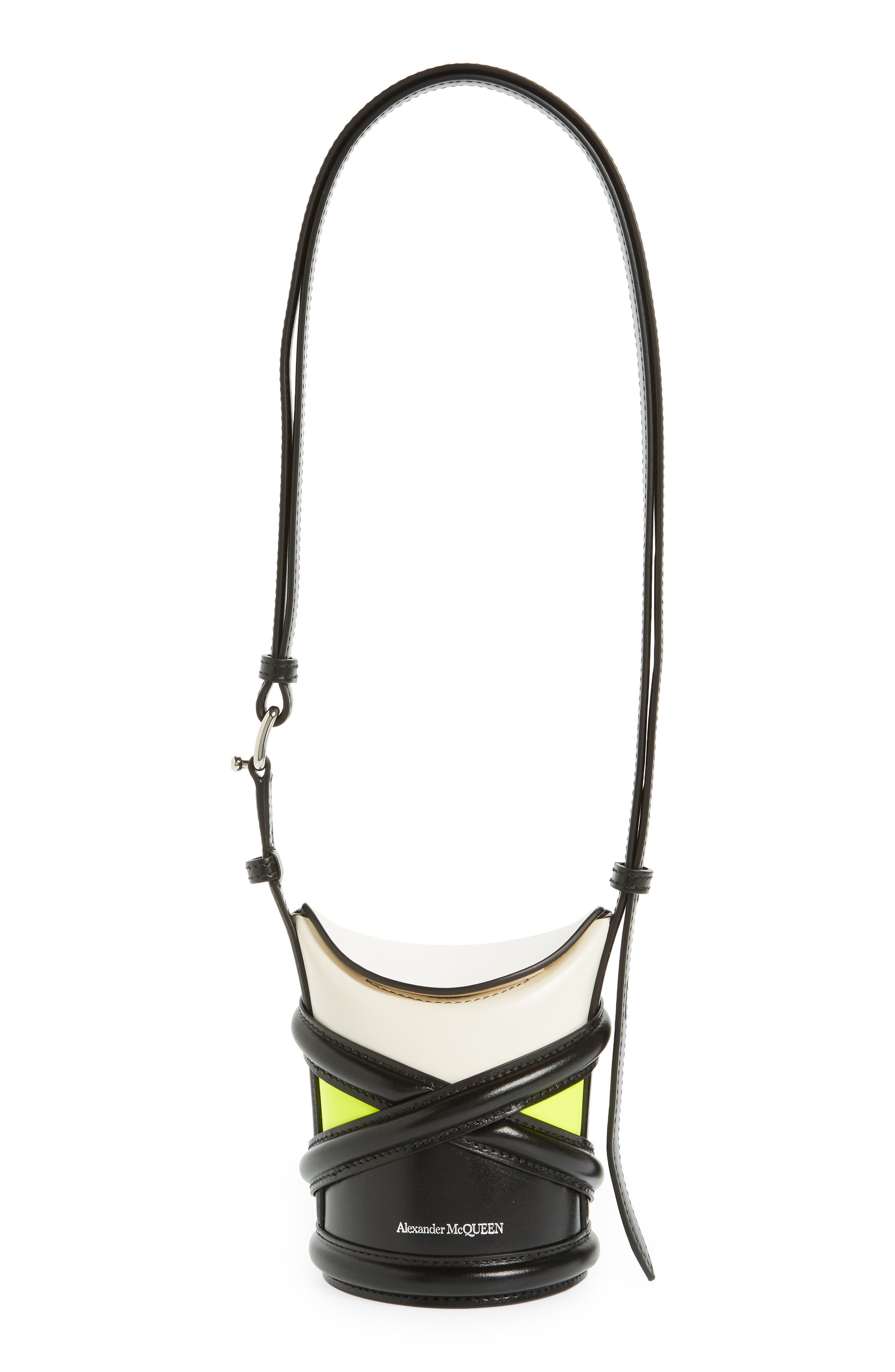 McQueen Mini The Curve Colorblock Leather Crossbody Bag, Main, color, 