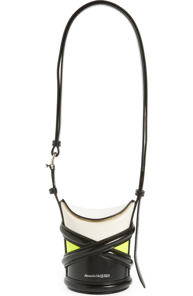 McQueen Mini The Curve Colorblock Leather Crossbody Bag, Main, color,