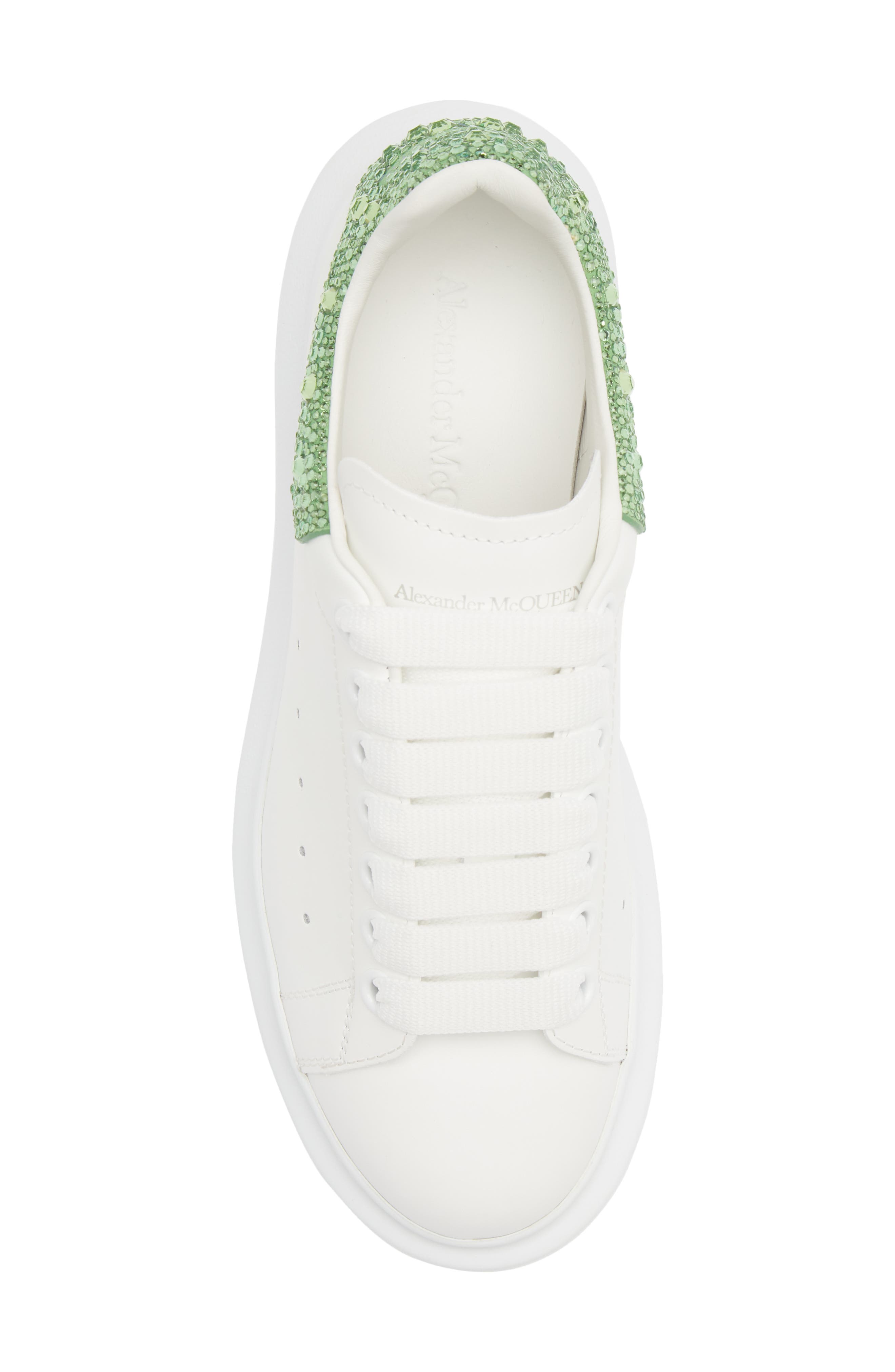 McQueen Oversized Crystal Accented Sneaker, Alternate, color, 