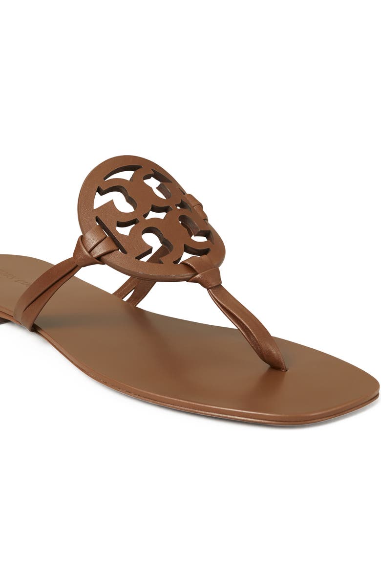 Tory Burch Miller Square Toe Sandal, Alternate, color, Fudge
