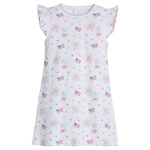 Kids' Printed Angel Sleeve Dress (Infant)